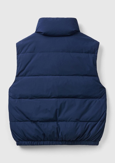  Erkek Lacivert Kaz Tüyü Dolgulu Yelek