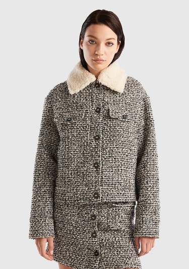  Kadın Taba Yakası Çıkarılabilir Ceket