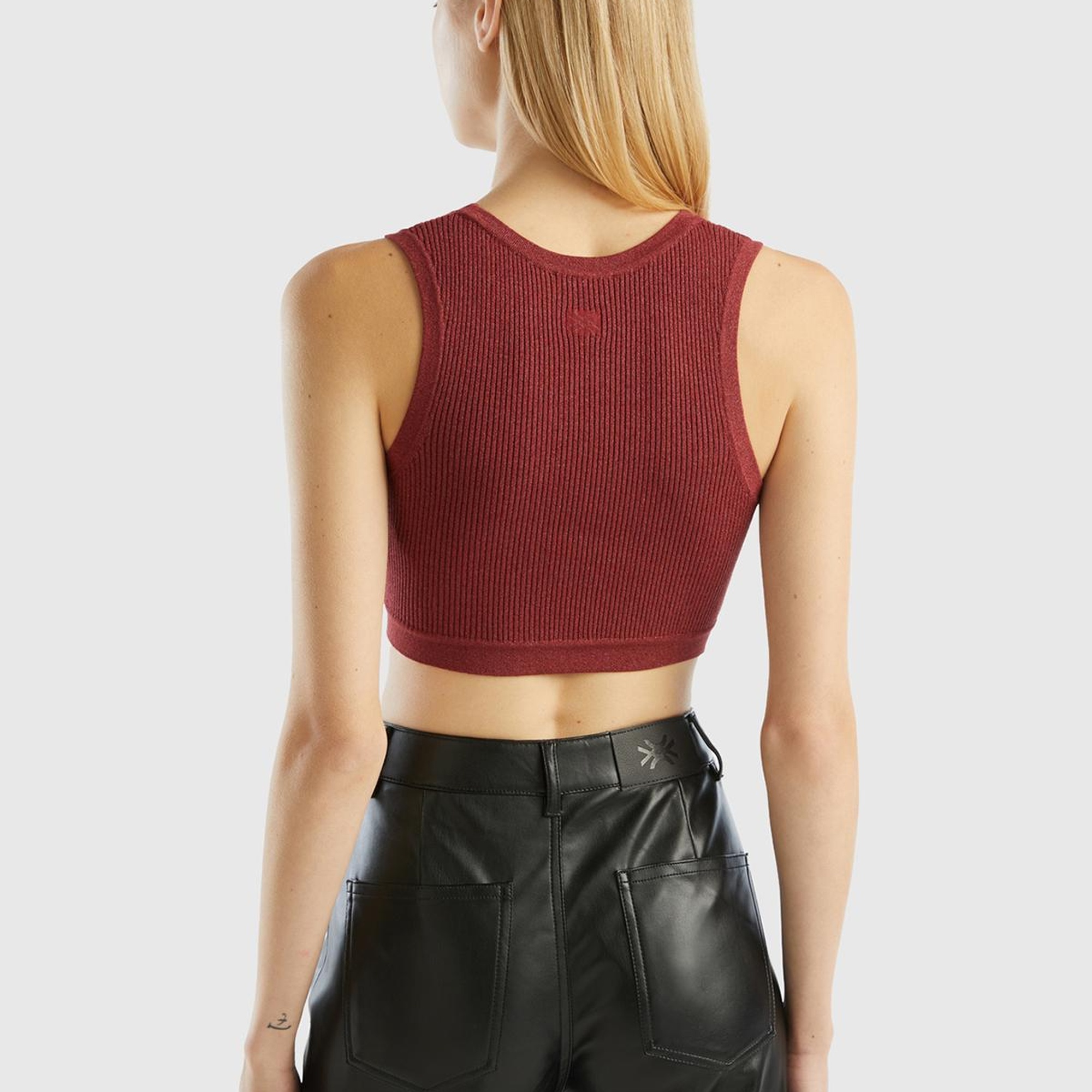 Kadın Bordo Logolu Simli Bra