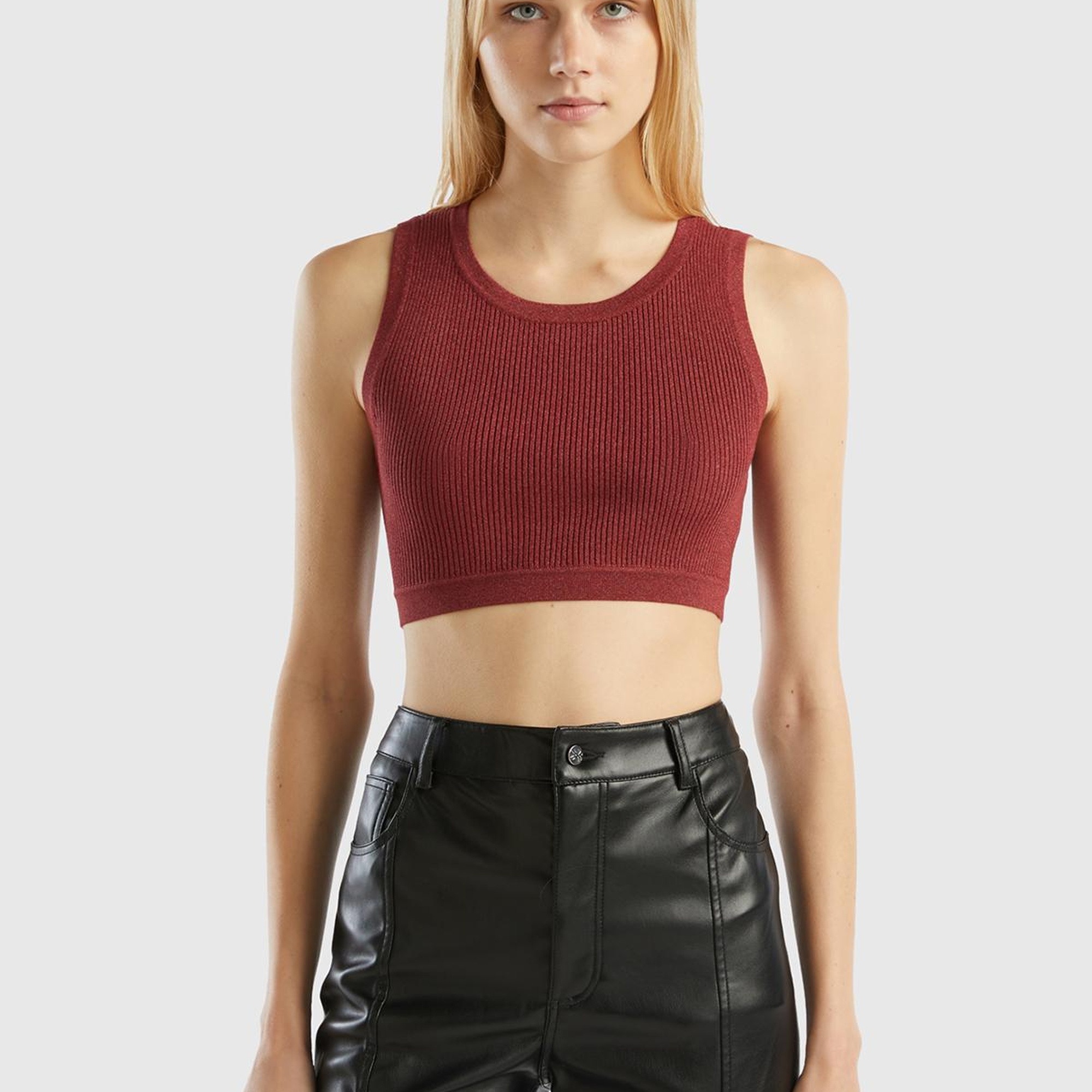 Kadın Bordo Logolu Simli Bra