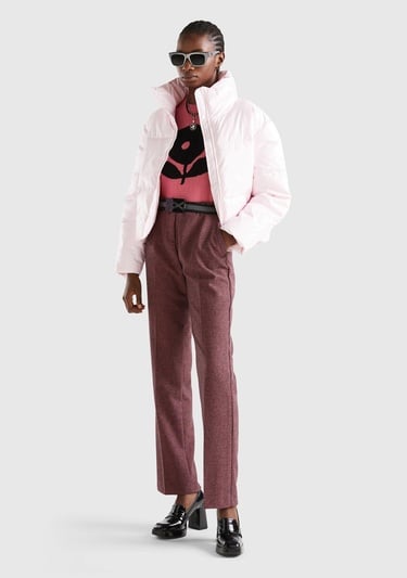  Kadın Toz Pembe Pufa Mont