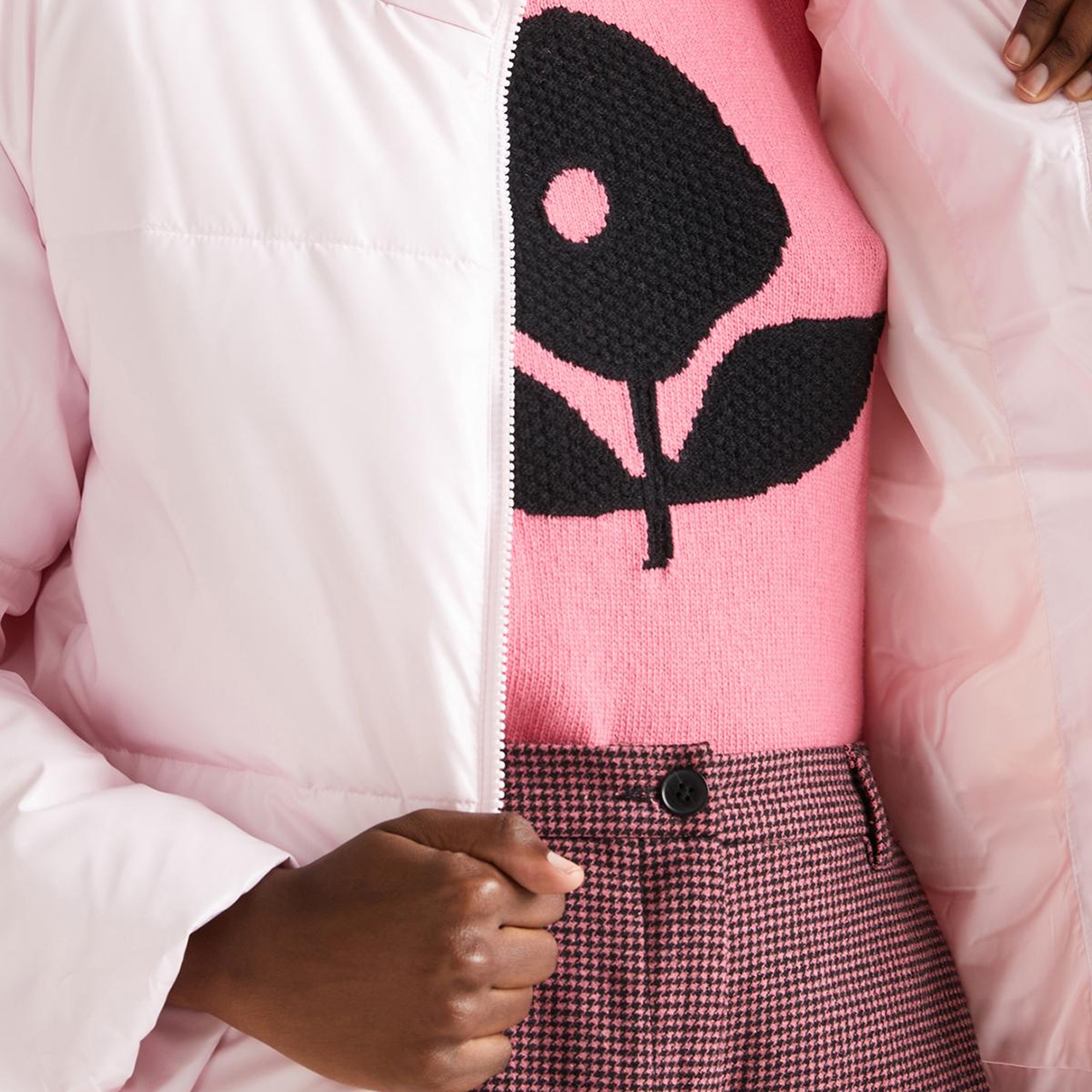 Kadın Toz Pembe Pufa Mont