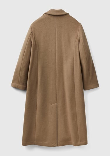  Kadın Kahverengi 2 Düğmeli Palto