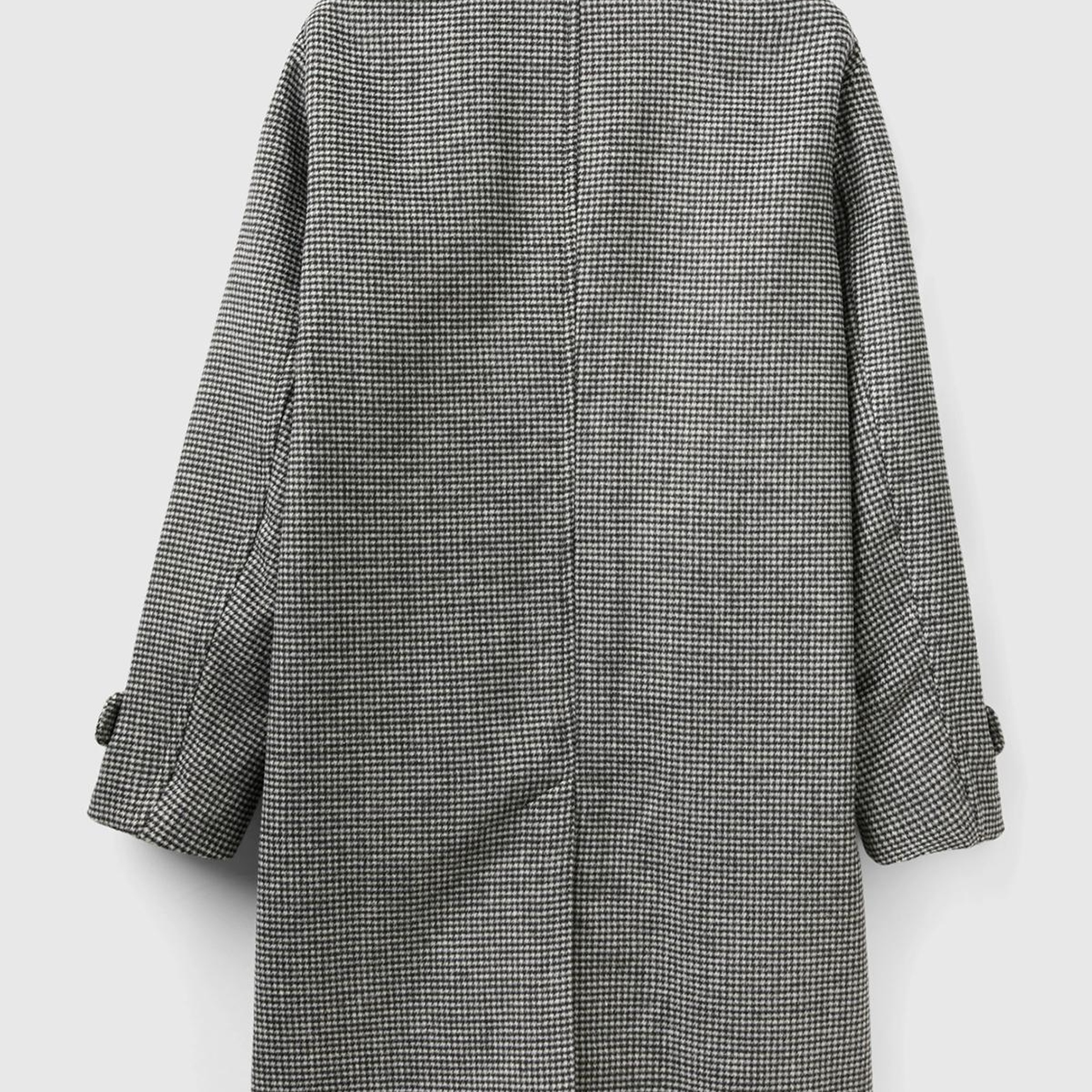 Erkek Bej Yün Karişimli Ekoseli Palto