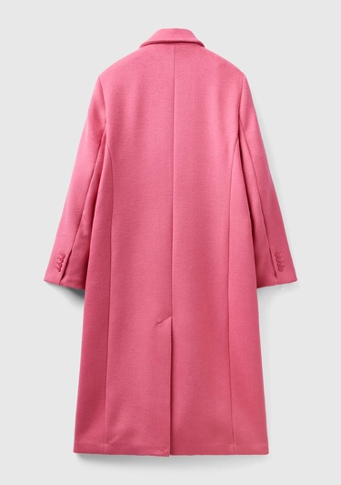  Kadın Gül Kurusu Kruvaze Palto