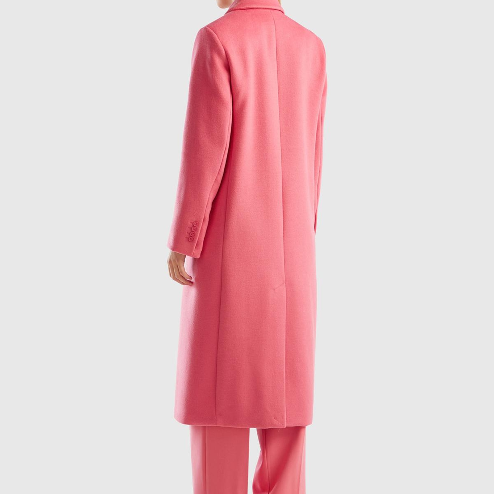 Kadın Gül Kurusu Kruvaze Palto