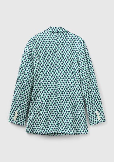  Kadın Yeşil Mix Çiçek Desenli Ceket