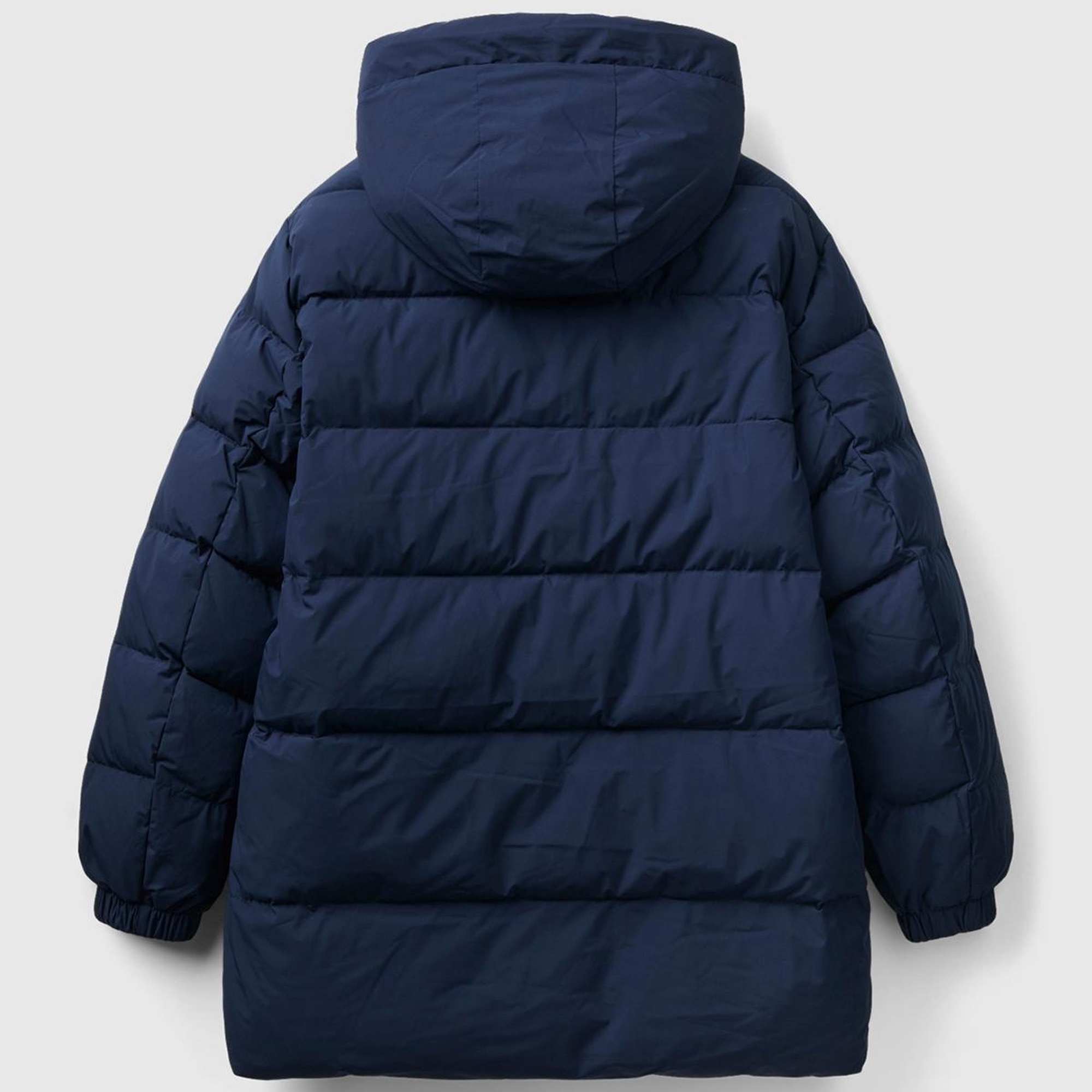 Erkek Lacivert Uzun Kaz Tüyü Dolgulu Mont