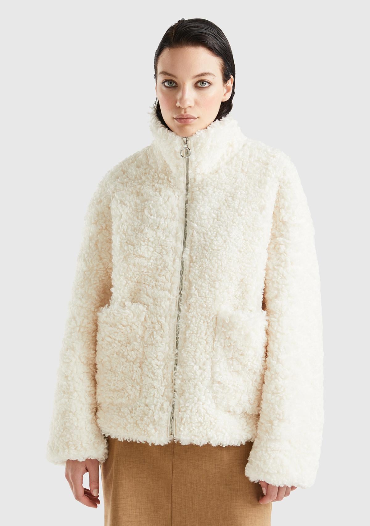  Kadın Krem Teddy Mont