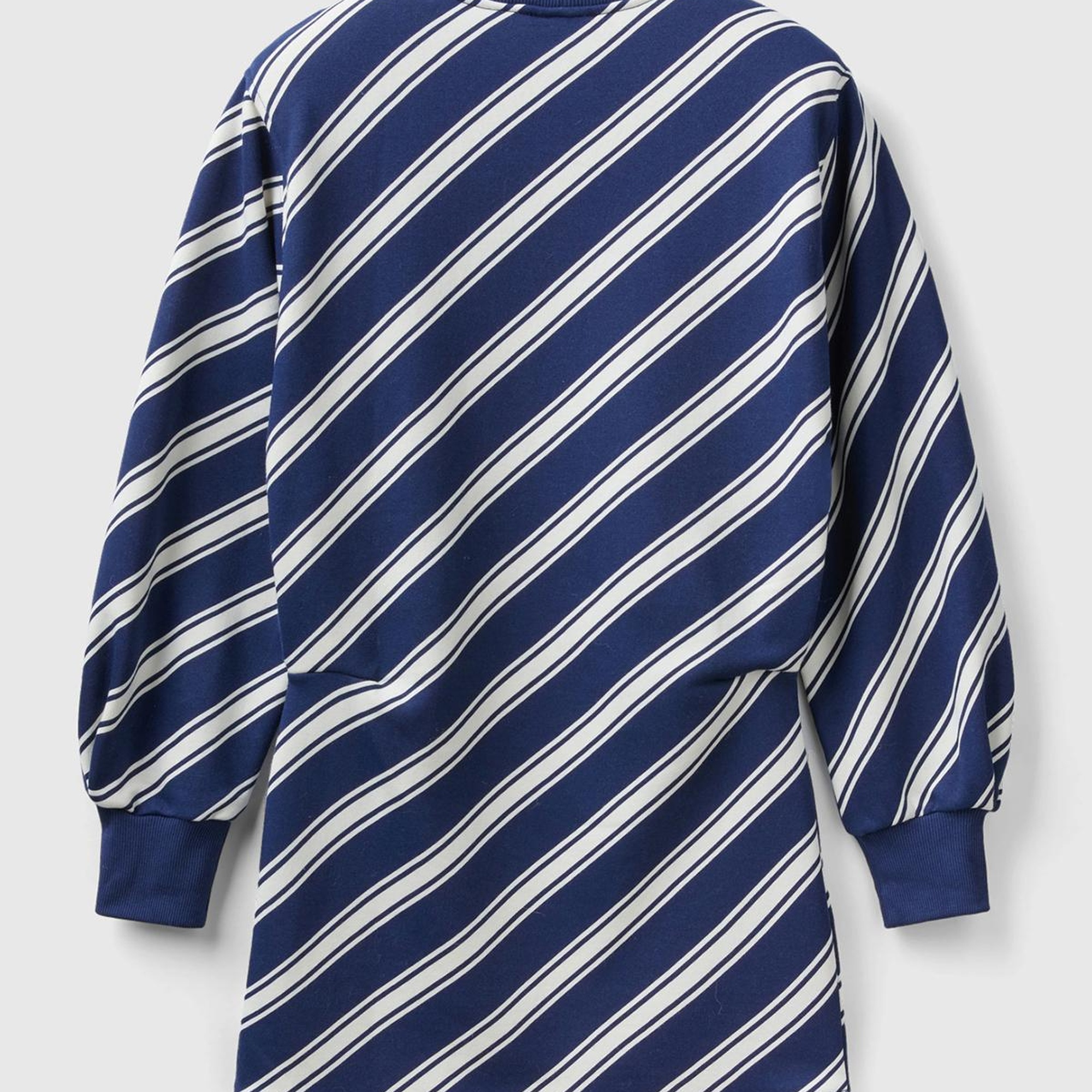 Kadın Lacivert Mix Uzun Kollu Polarlı Mini Elbise