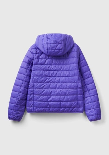  Kadın Mor Recycled Polyester Dolgulu  Pufa Mont