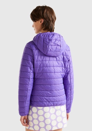  Kadın Mor Recycled Polyester Dolgulu  Pufa Mont