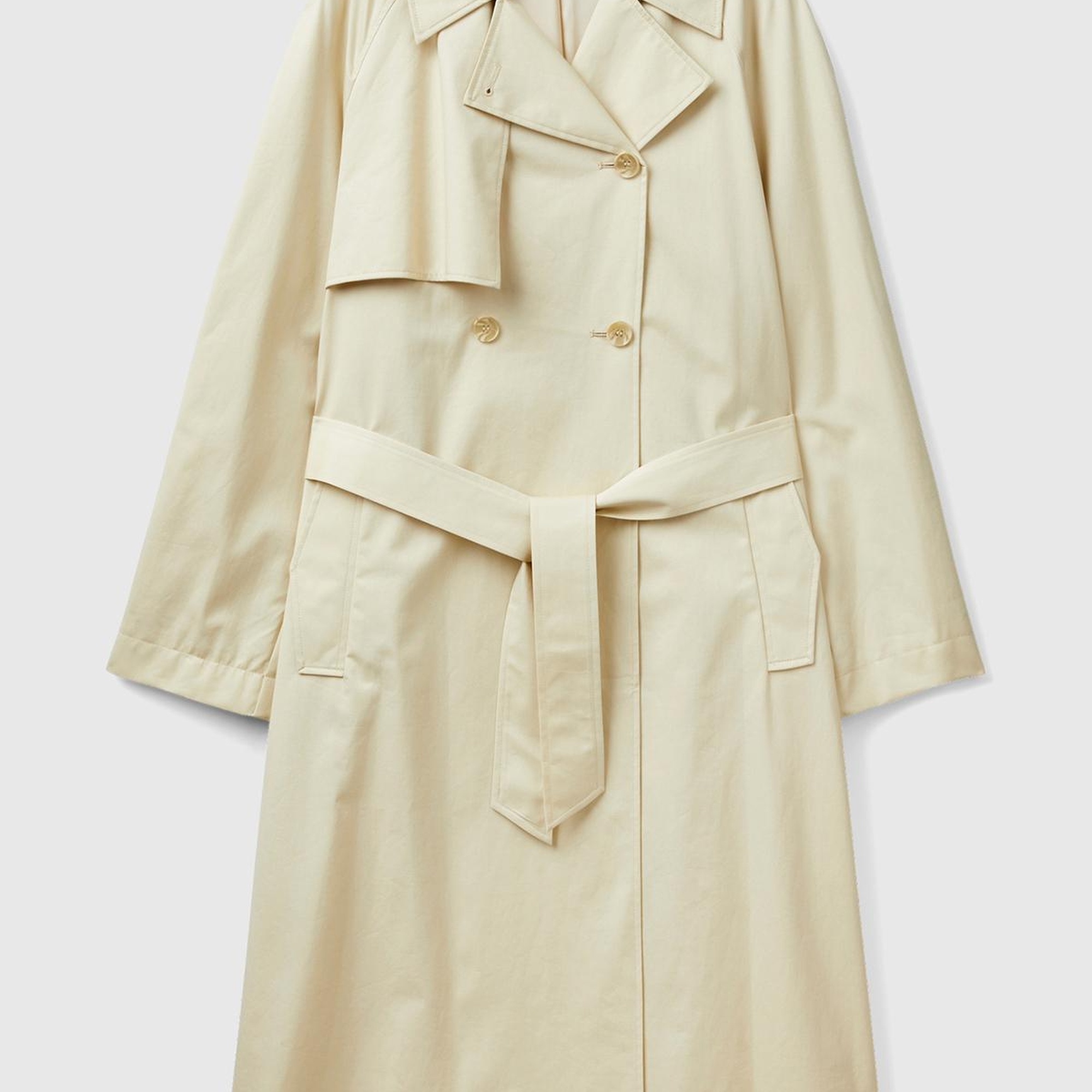 Kadın Bej Kemerli Mid Boy Trençkot