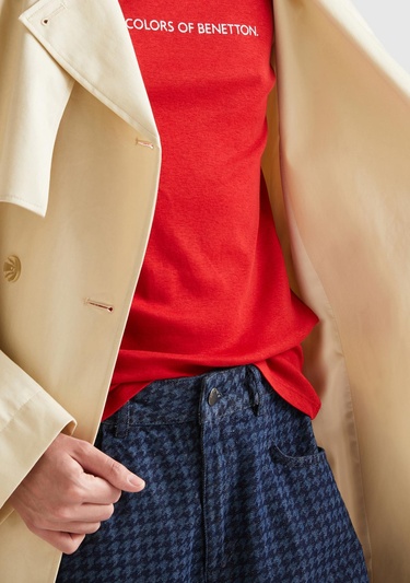  Kadın Bej Kemerli Mid Boy Trençkot