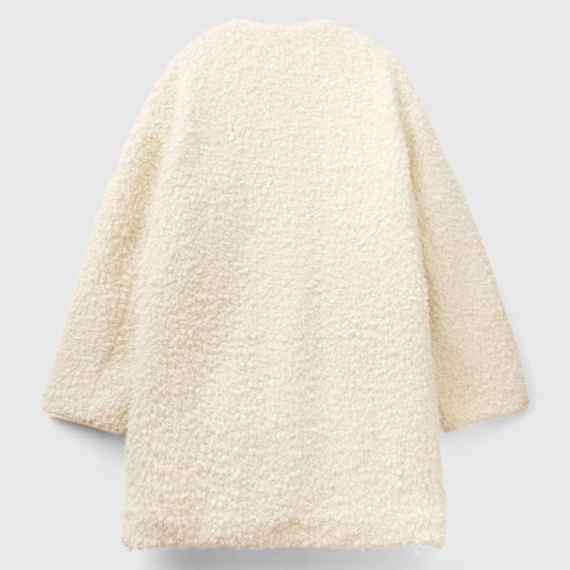 Kadın Krem Yakasız İnce Mont