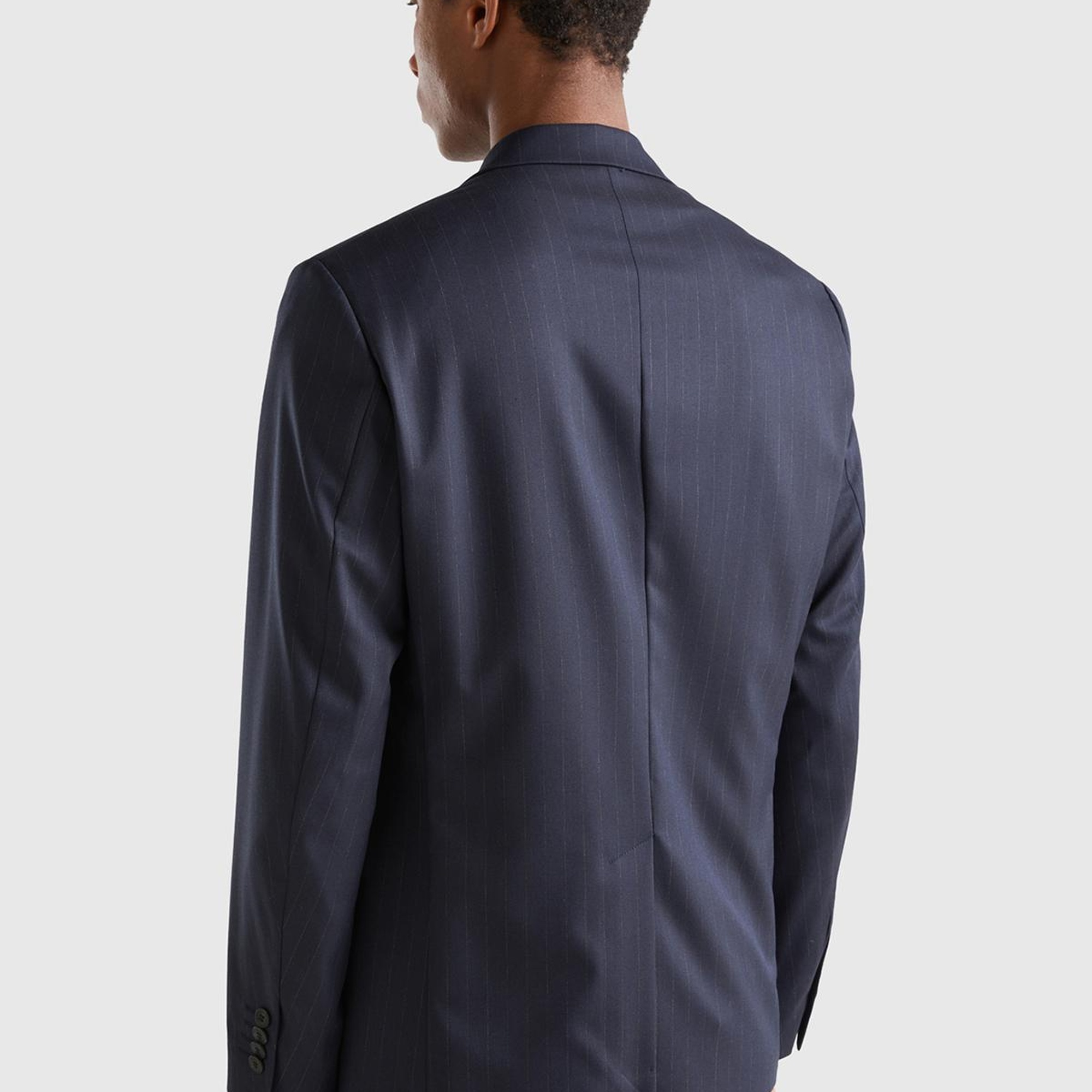 Erkek Siyah-Beyaz Regular Fit Ceket