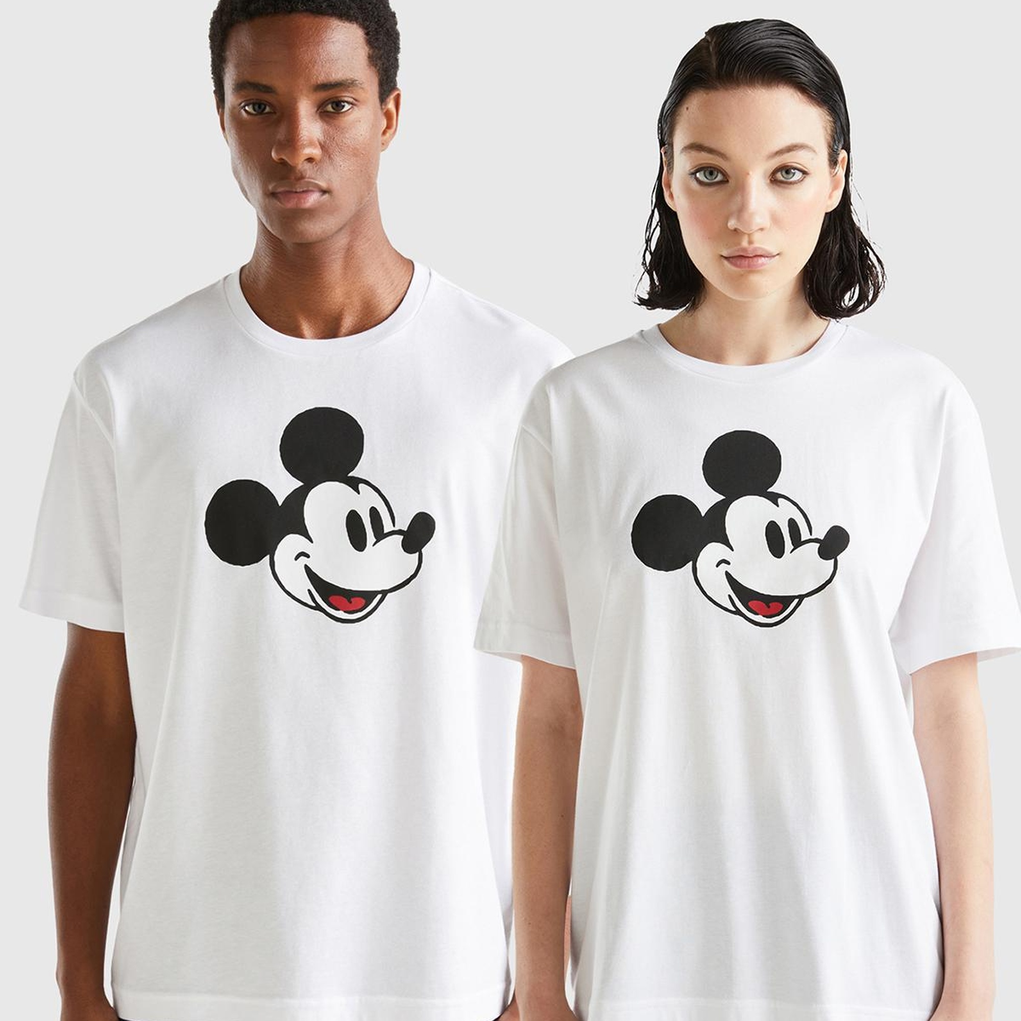 Unisex Beyaz %100 Koton Disney Baskılı T-Shirt