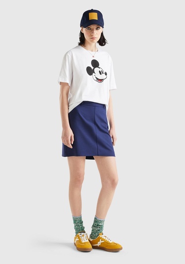  Unisex Beyaz %100 Koton Disney Baskılı T-Shirt