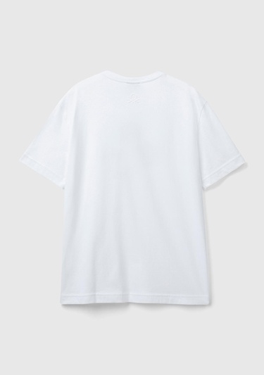  Unisex Beyaz %100 Koton Disney Baskılı T-Shirt