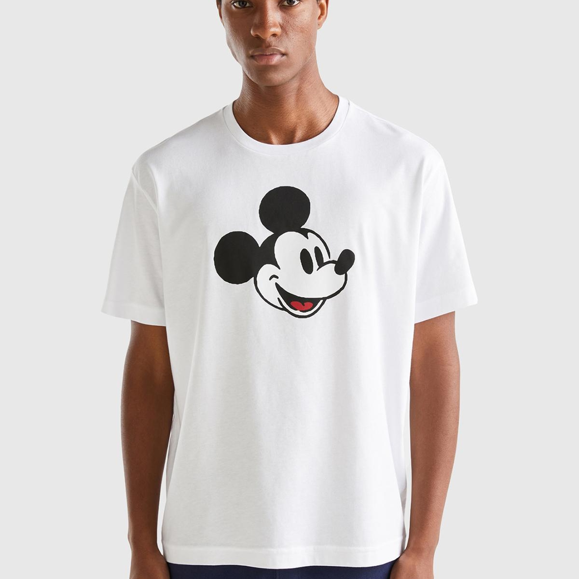 Unisex Beyaz %100 Koton Disney Baskılı T-Shirt