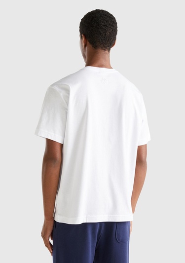  Unisex Beyaz %100 Koton Disney Baskılı T-Shirt