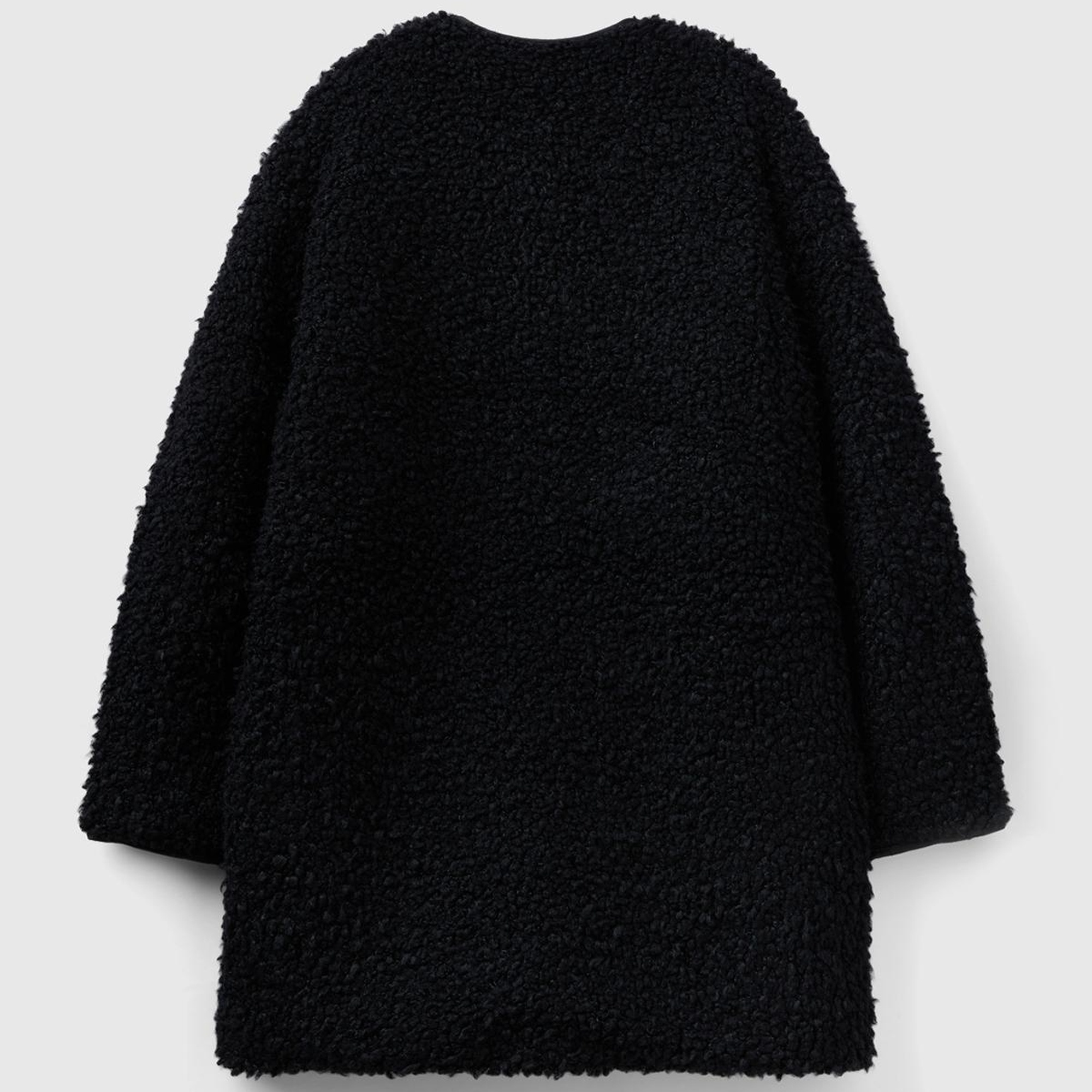 Kadın Siyah Yakasız İnce Mont