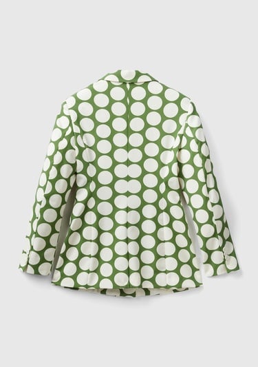  Kadın Yeşil Puantiyeli Ceket