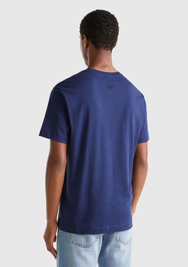  Unisex Lacivert %100 Koton Disney Baskılı T-Shirt