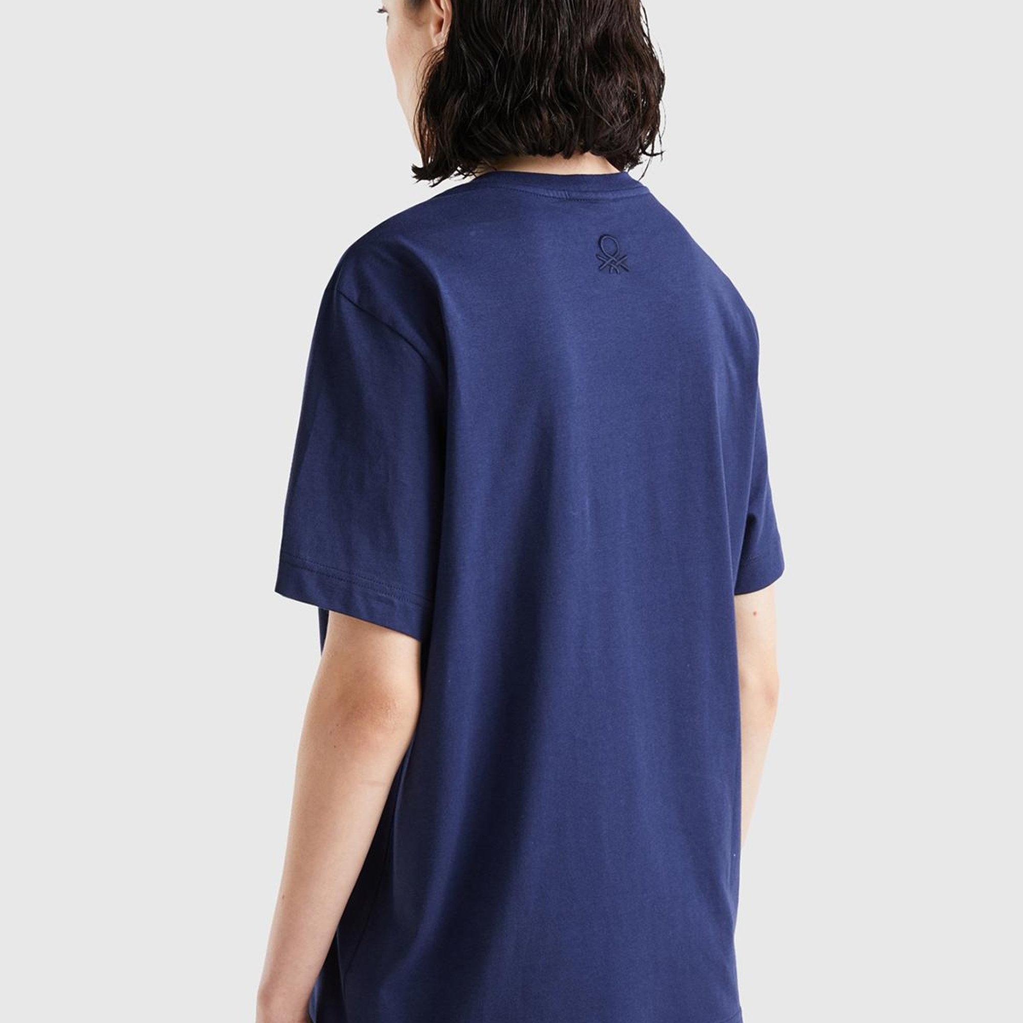 Unisex Lacivert %100 Koton Disney Baskılı T-Shirt