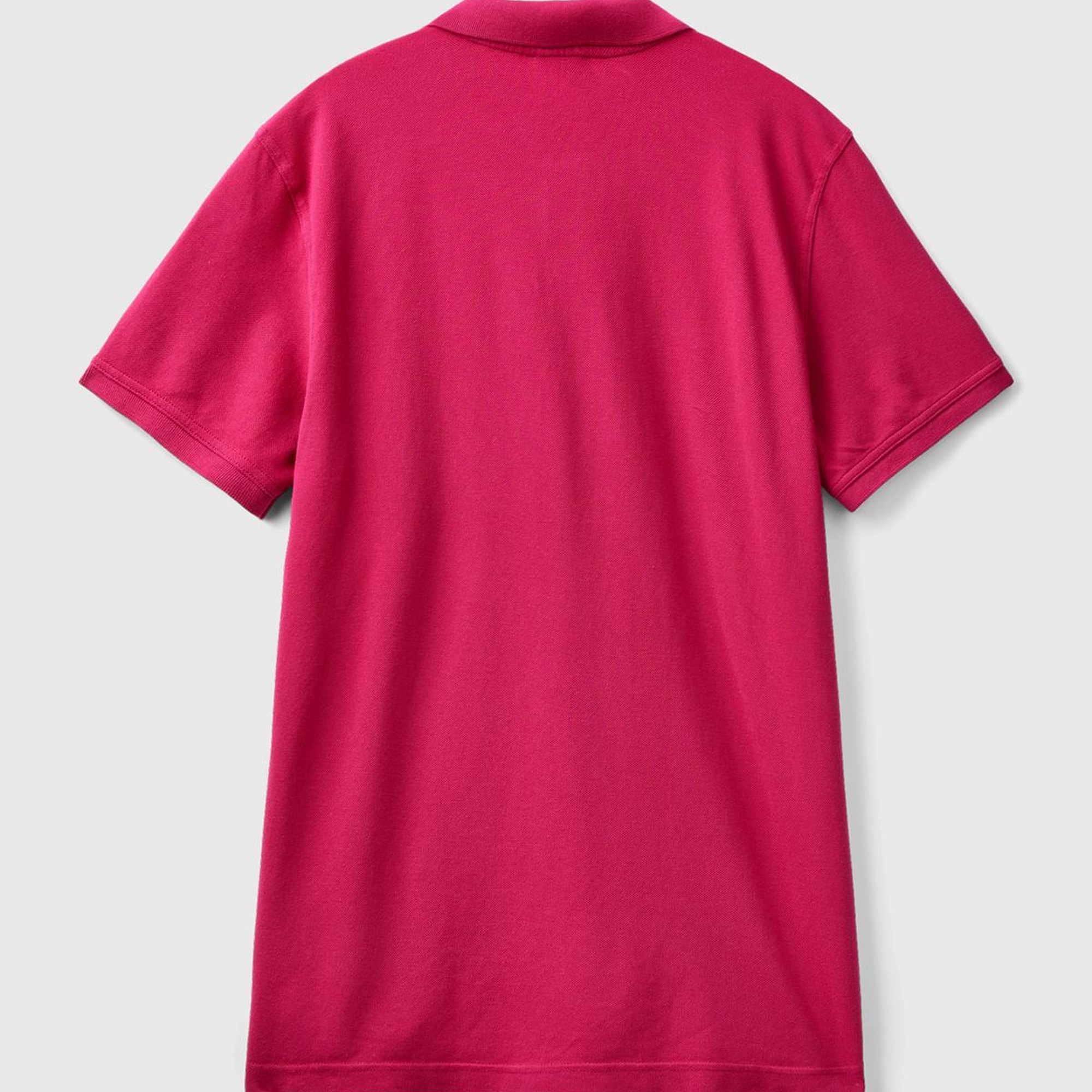 Erkek Koyu Fuşya Regular Fit Kısa Kollu Polo Tshirt