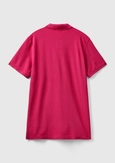 Erkek Koyu Fuşya Regular Fit Kısa Kollu Polo Tshirt