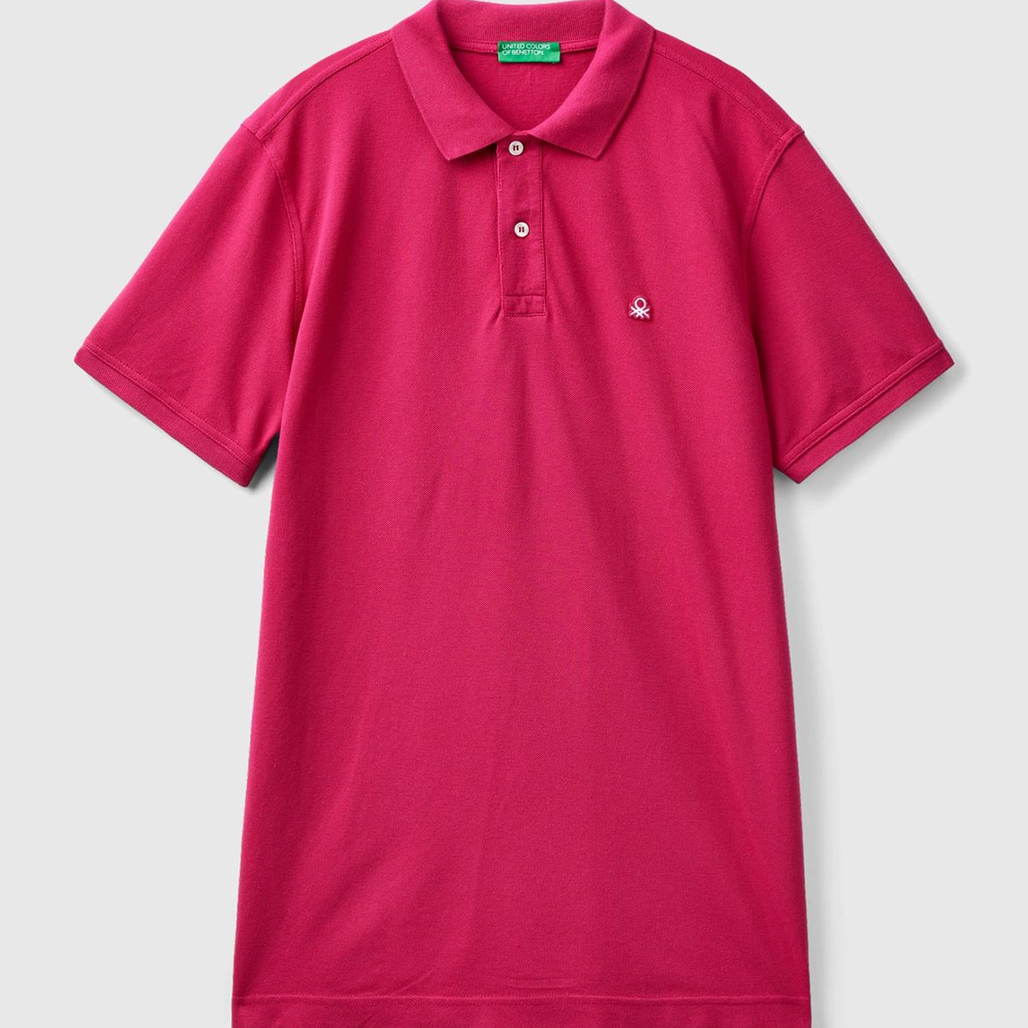 Erkek Koyu Fuşya Regular Fit Kısa Kollu Polo Tshirt