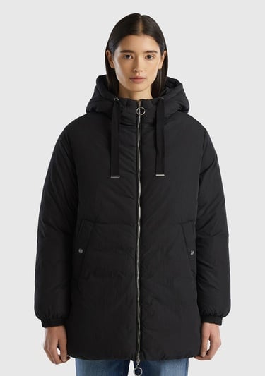  Kadın Siyah Uzun Mont