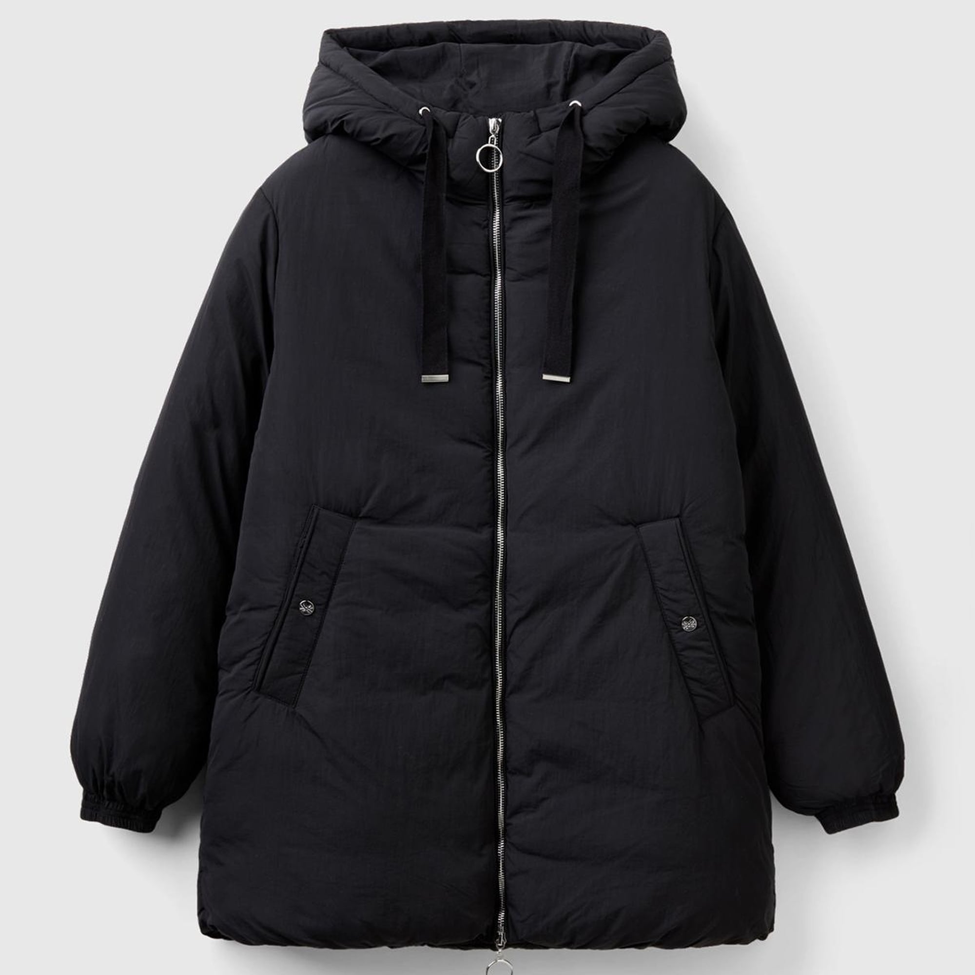 Kadın Siyah Uzun Mont