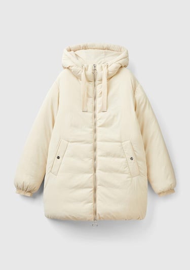  Kadın Bej Uzun Mont