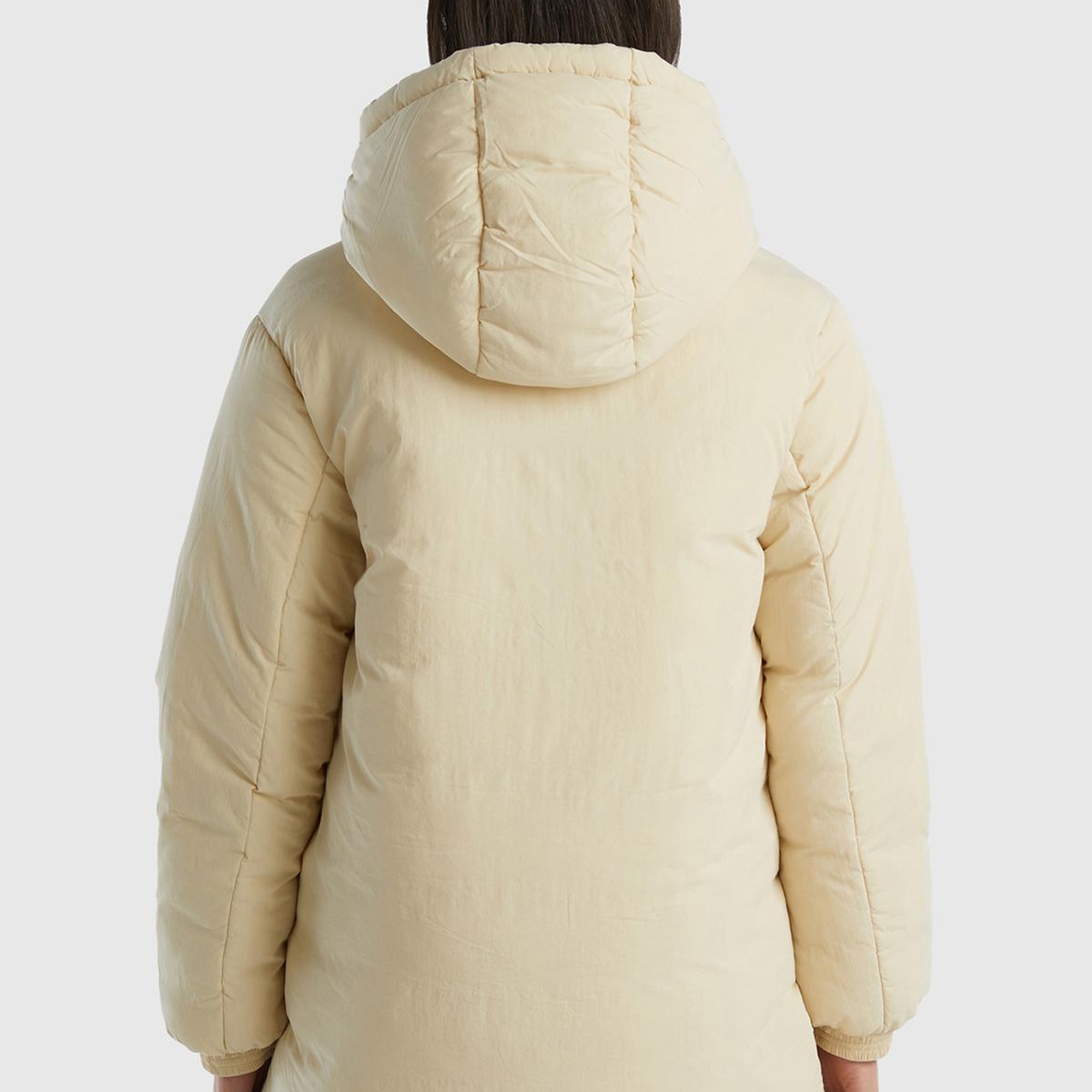 Kadın Bej Uzun Mont