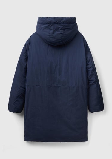  Erkek Lacivert Uzun Kaban