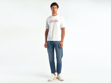  Unisex Beyaz %100 Koton T-Shirt