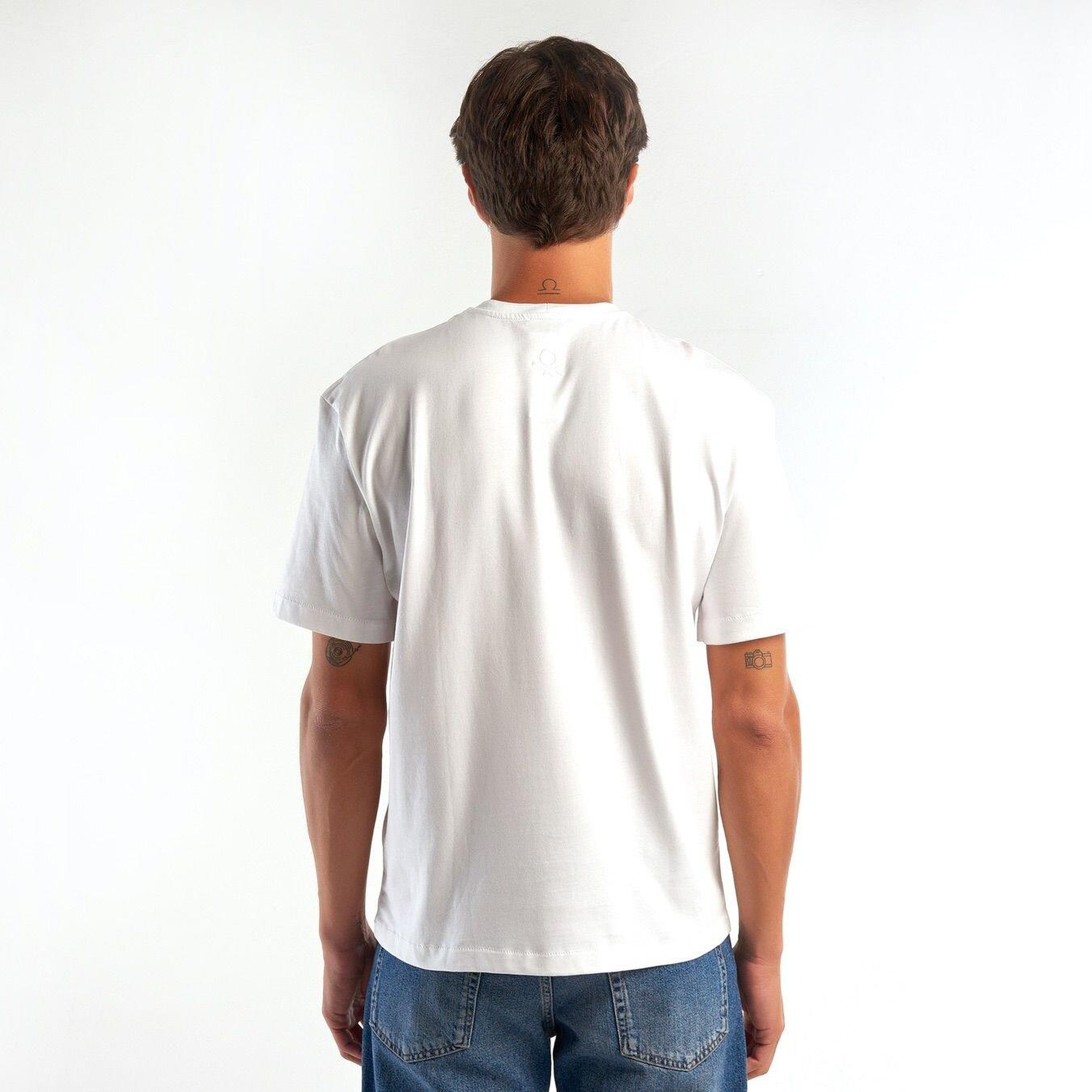 Unisex Beyaz %100 Koton T-Shirt