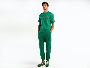  Unisex Yeşil %100 Koton T-Shirt