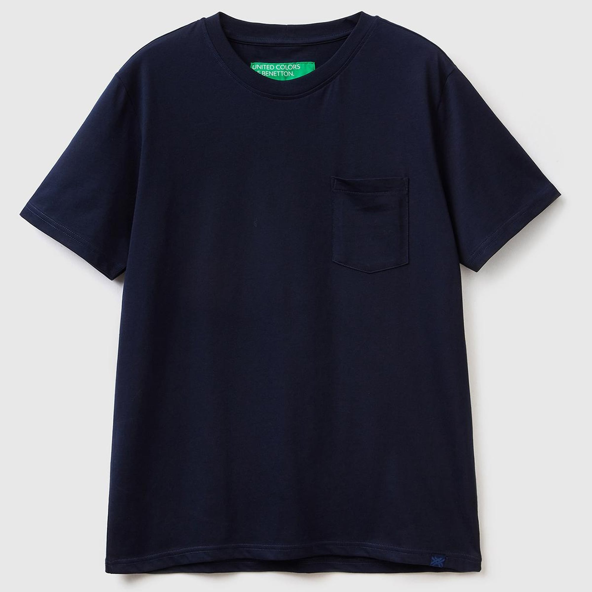 Erkek Lacivert %100 Koton Cepli T-Shirt