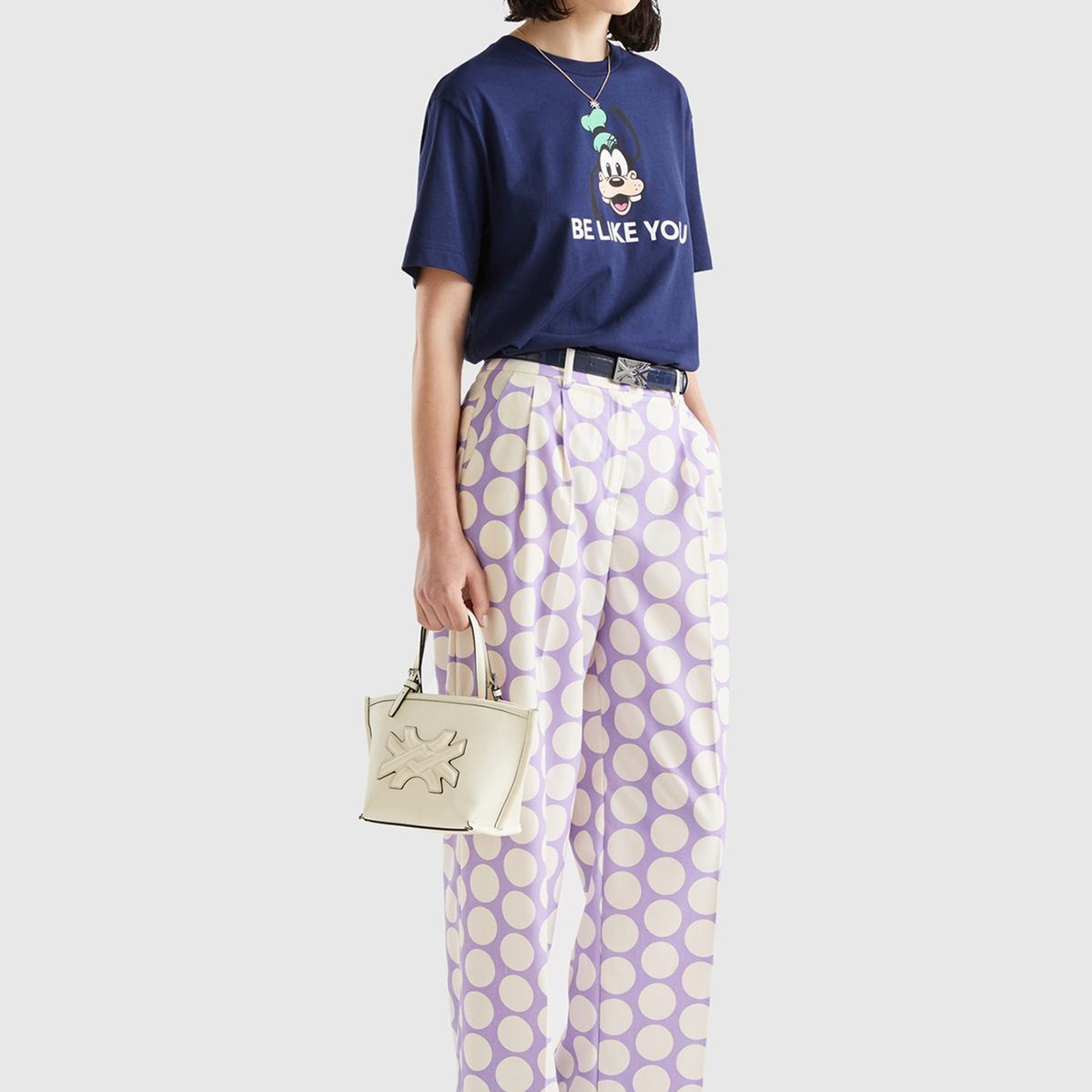 Unisex Lacivert Mix %100 Koton Disney Baskılı T-Shirt