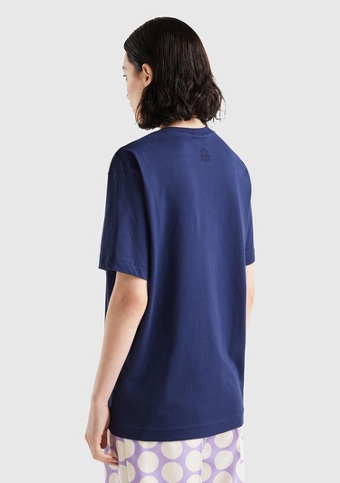  Unisex Lacivert Mix %100 Koton Disney Baskılı T-Shirt