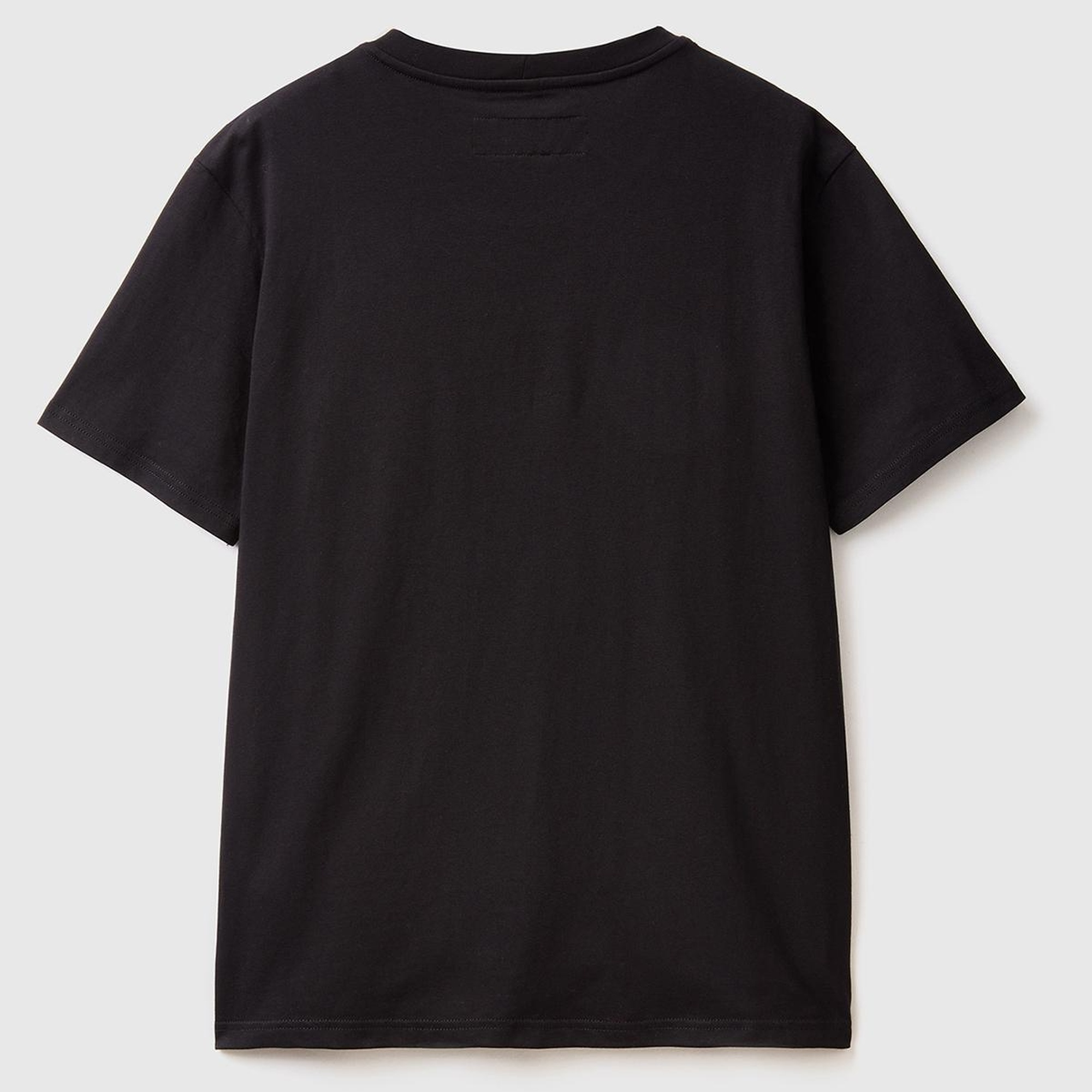 Erkek Siyah %100 Koton Cepli T-Shirt