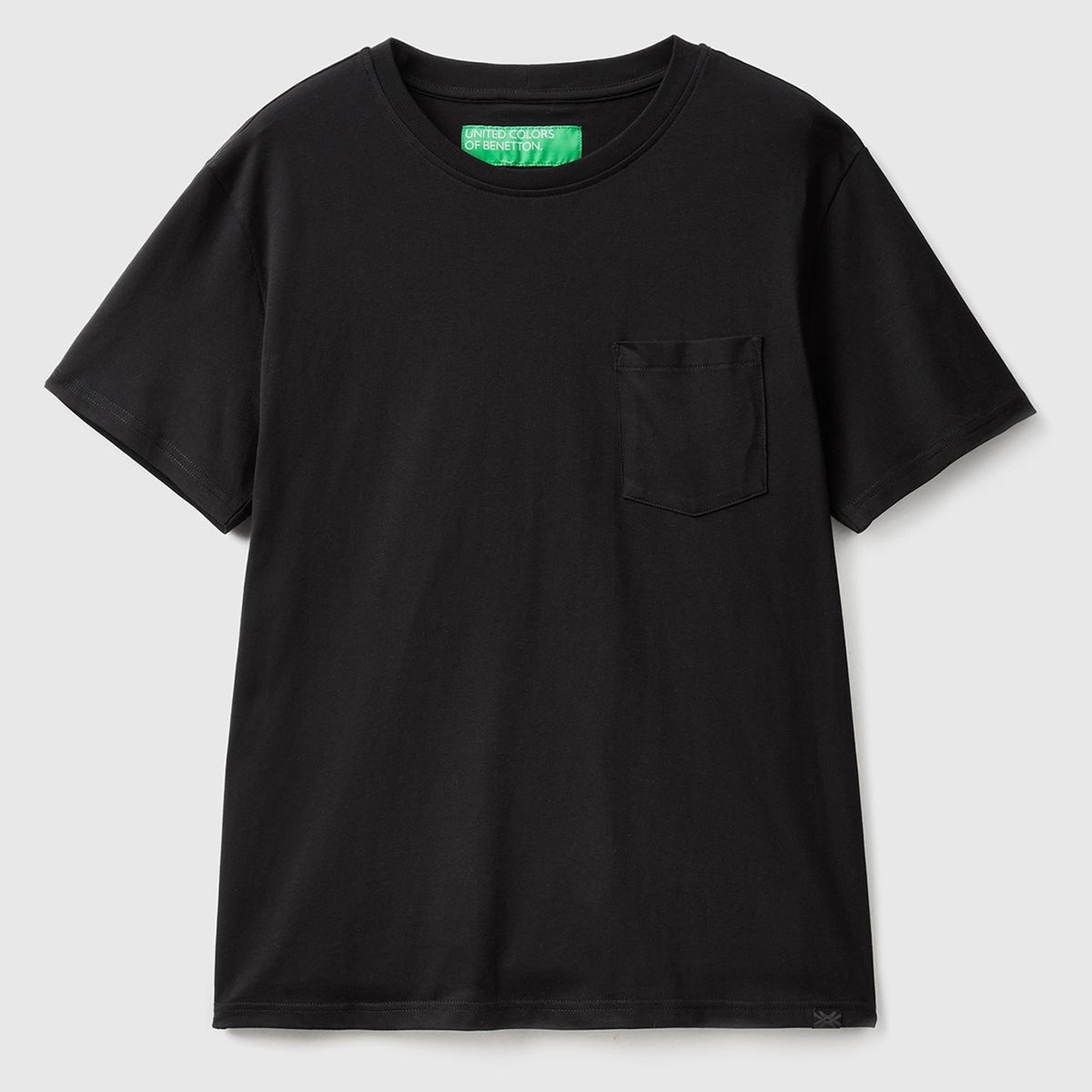 Erkek Siyah %100 Koton Cepli T-Shirt