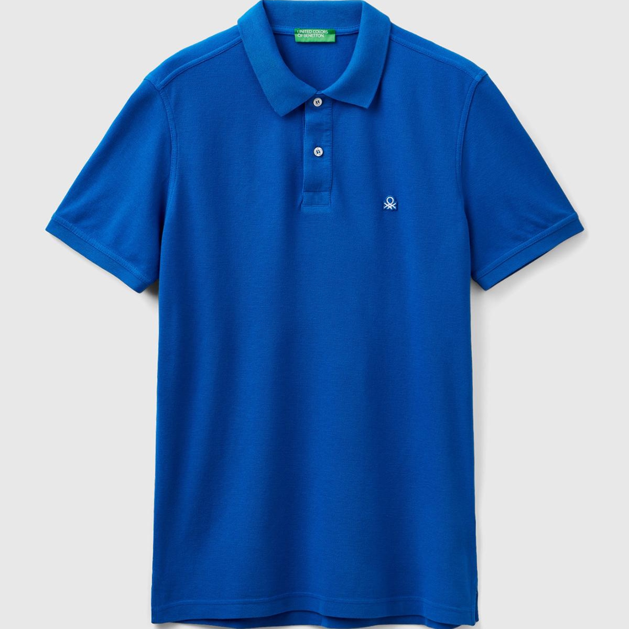 Erkek Saks Mavi Regular Fit Kısa Kollu Polo Tshirt
