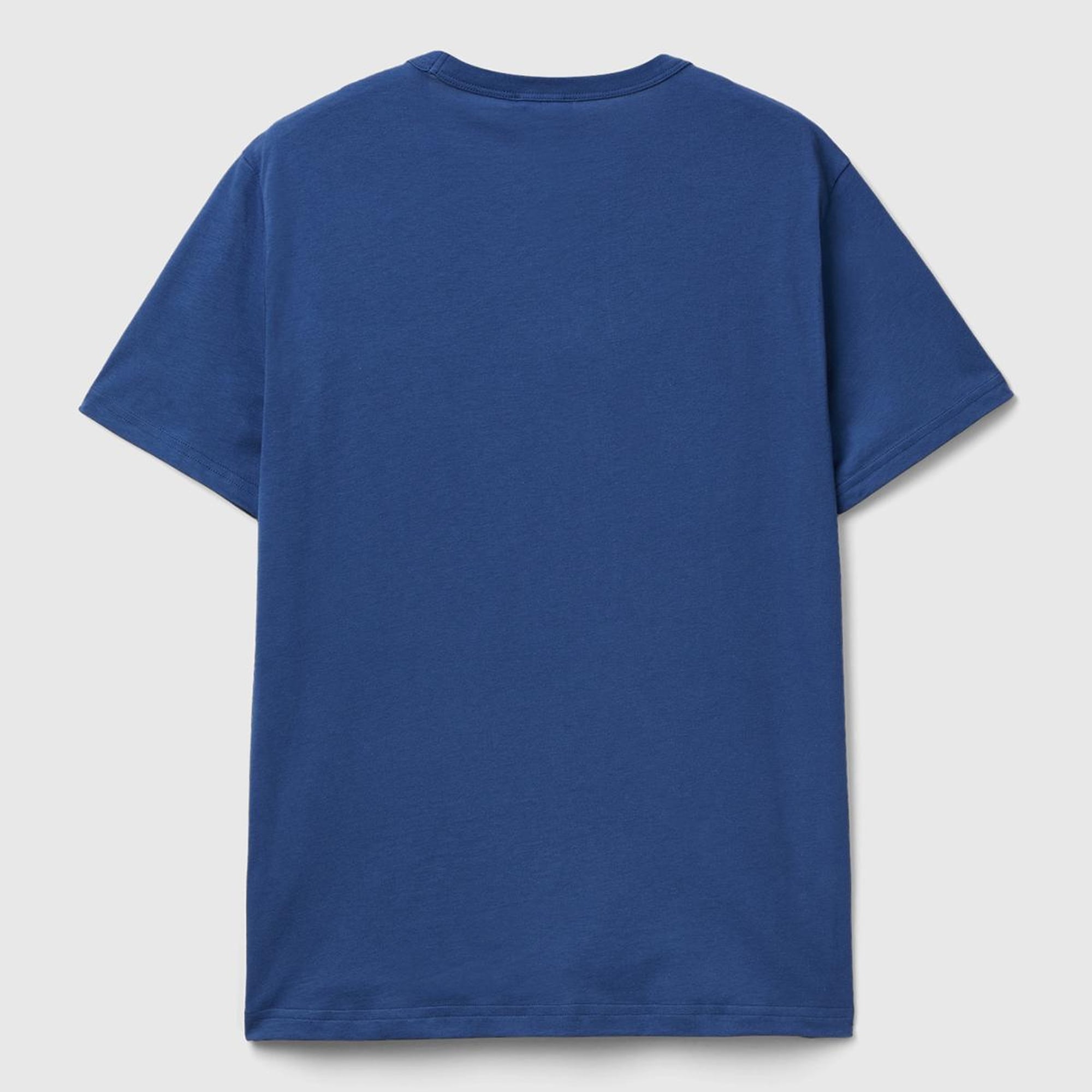 Erkek Denim Logo Baskılı Organik Pamuklu Tshirt