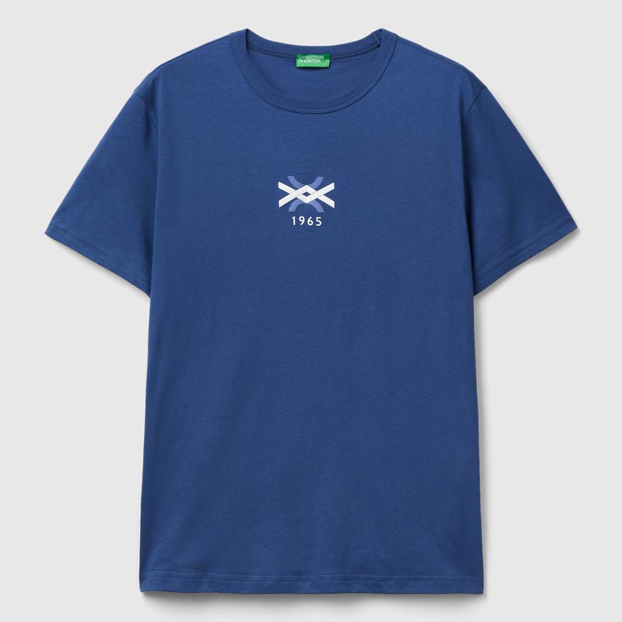 Erkek Denim Logo Baskılı Organik Pamuklu Tshirt