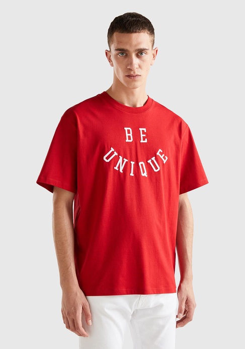  Erkek Vişne Çürüğü %100 Koton Slogan Baskılı T-Shirt