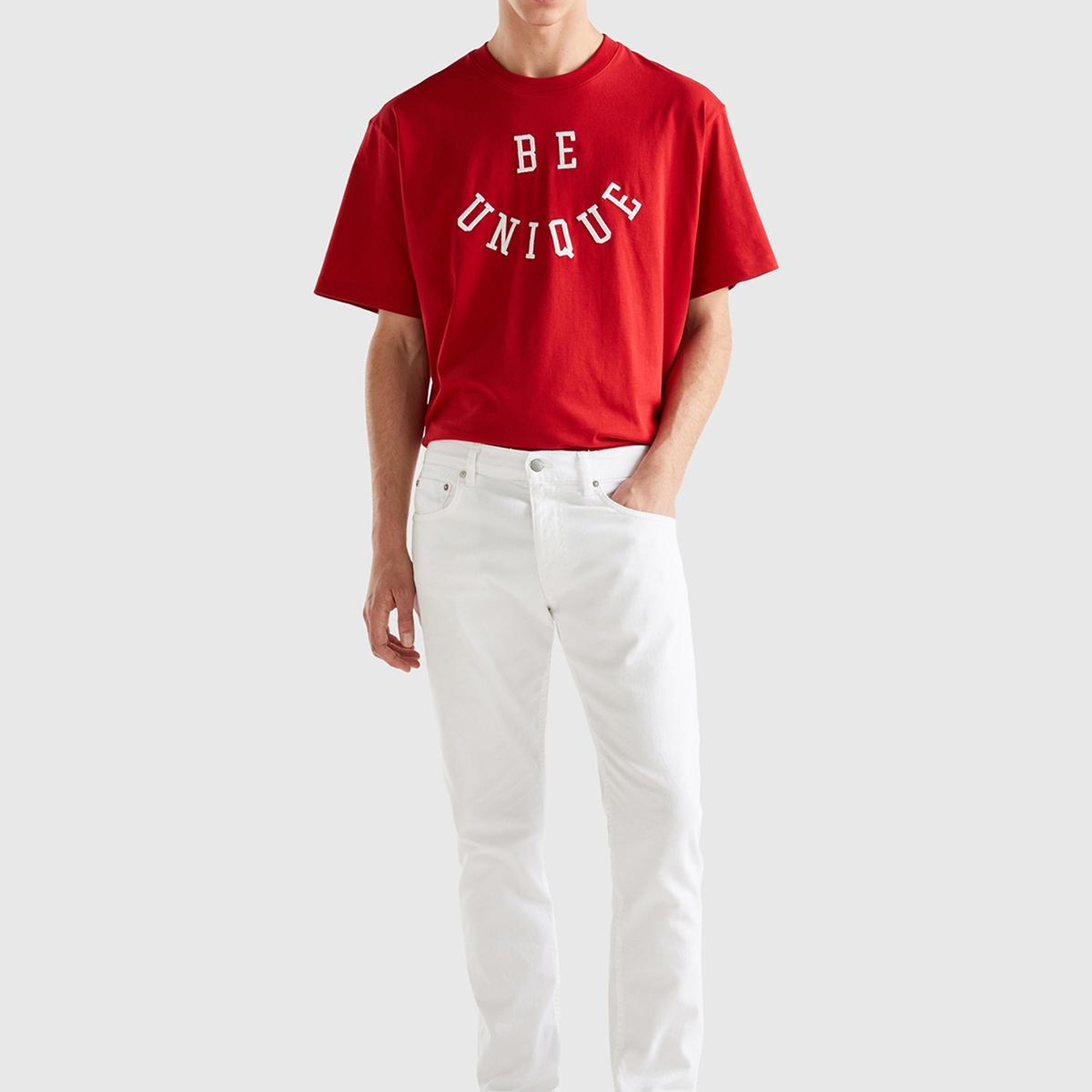 Erkek Vişne Çürüğü %100 Koton Slogan Baskılı T-Shirt